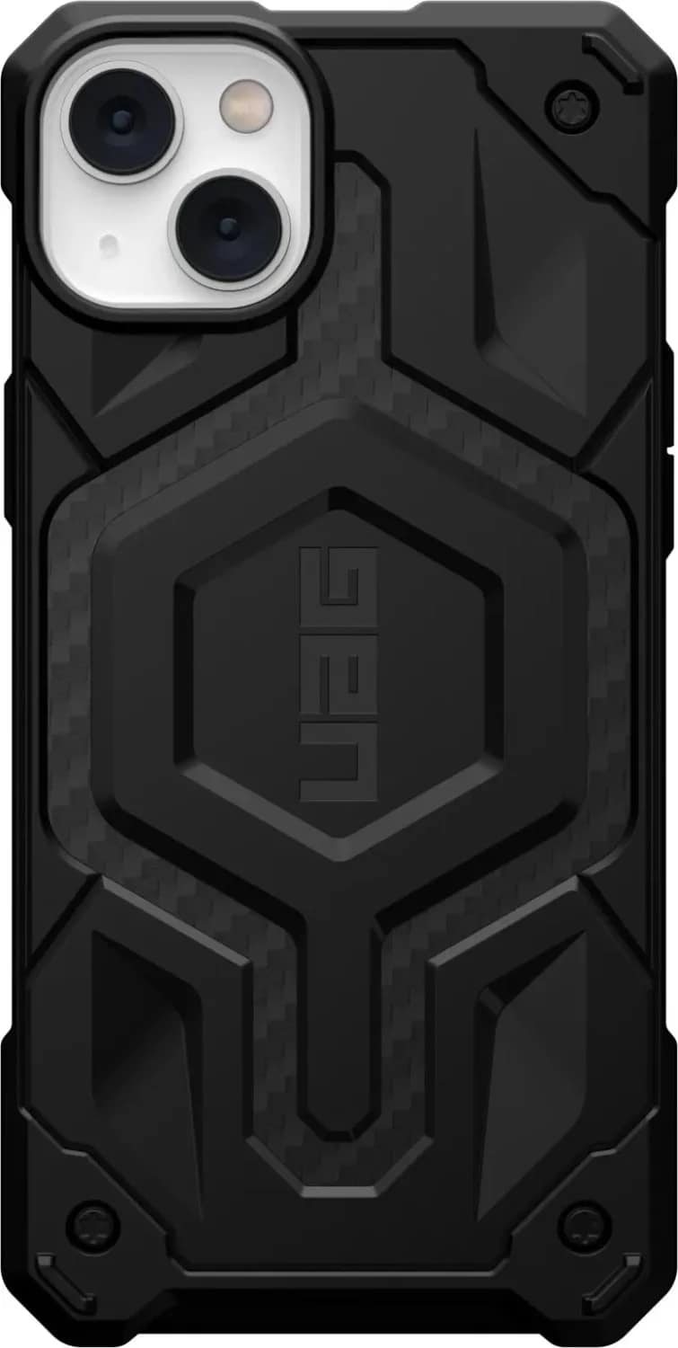 Чехол UAG Monarch Pro For MagSafe для iPhone 14 Plus Carbon Fiber, Black — фото 3