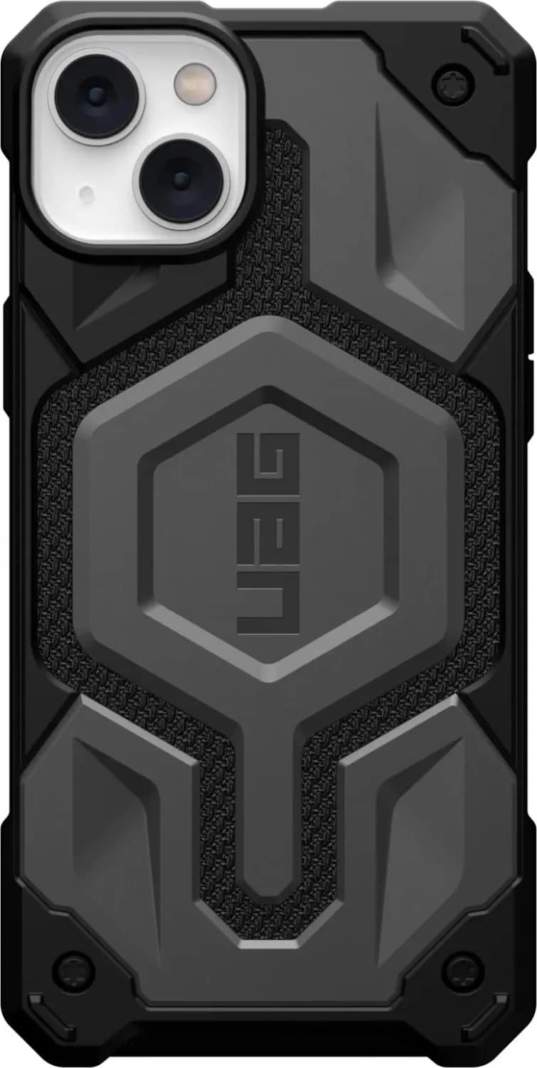 Чехол UAG Monarch Pro Kevlar For MagSafe для iPhone 14 Plus Kevlar, Silver — фото 3