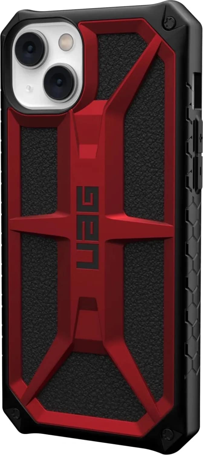Чехол UAG Monarch для iPhone 14 Plus Crimson, Black-Red — фото 4