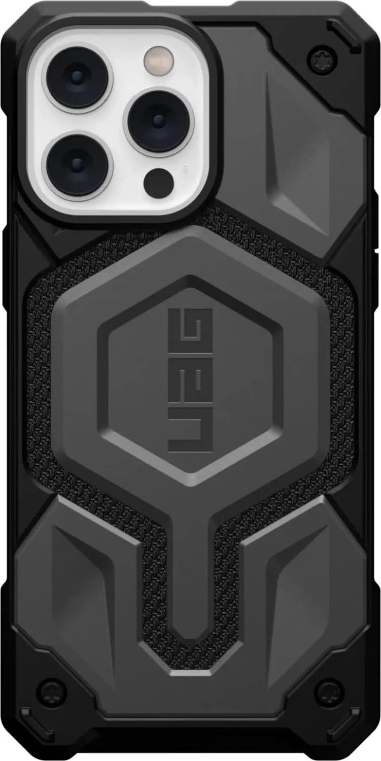 Чехол UAG Monarch Pro Kevlar For MagSafe для iPhone 14 Pro Max Kevlar, Silver — фото 3