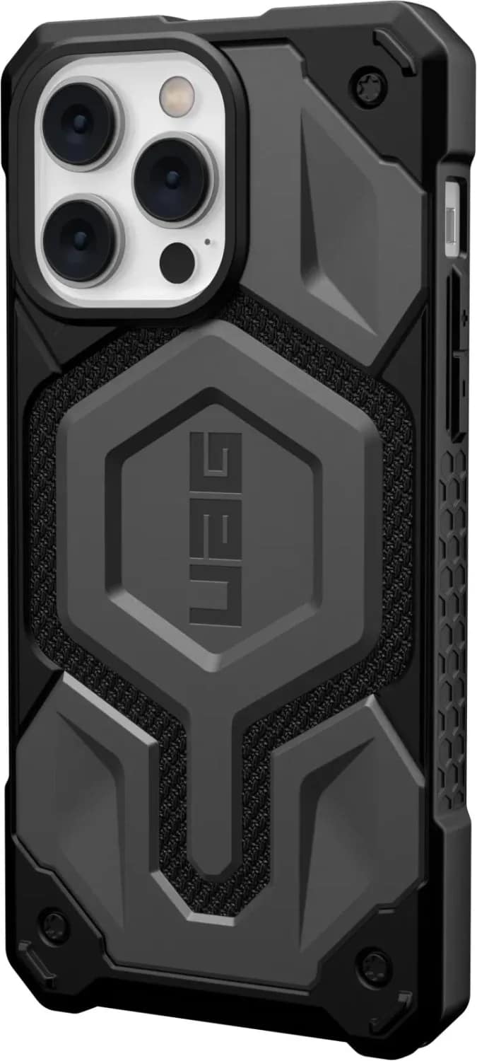 Чехол UAG Monarch Pro Kevlar For MagSafe для iPhone 14 Pro Max Kevlar, Silver — фото 4