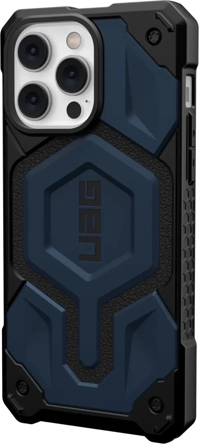 Чехол UAG Monarch Pro For MagSafe для iPhone 14 Pro Max Mallard, Black-Blue — фото 4