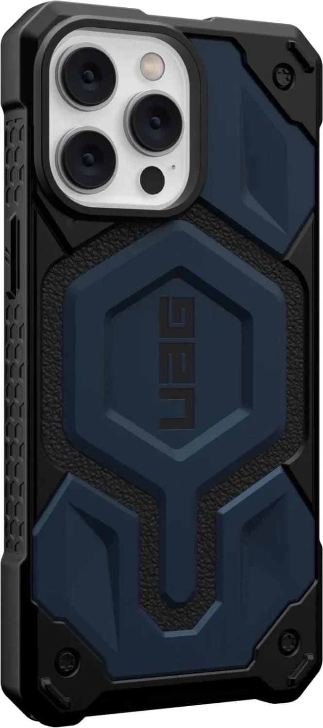 Чехол UAG Monarch Pro For MagSafe для iPhone 14 Pro Max Mallard, Black-Blue — фото 5