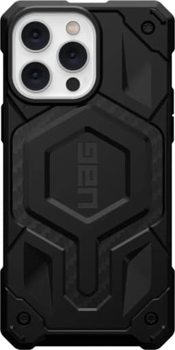 Чехол UAG Monarch Pro For MagSafe для iPhone 14 Pro Max Carbon Fiber, Black — фото 3
