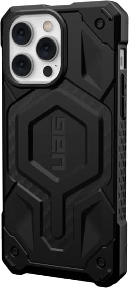 Чехол UAG Monarch Pro For MagSafe для iPhone 14 Pro Max Carbon Fiber, Black — фото 4