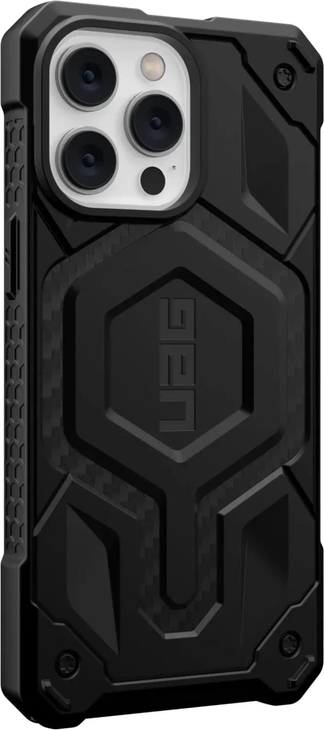 Чехол UAG Monarch Pro For MagSafe для iPhone 14 Pro Max Carbon Fiber, Black — фото 5
