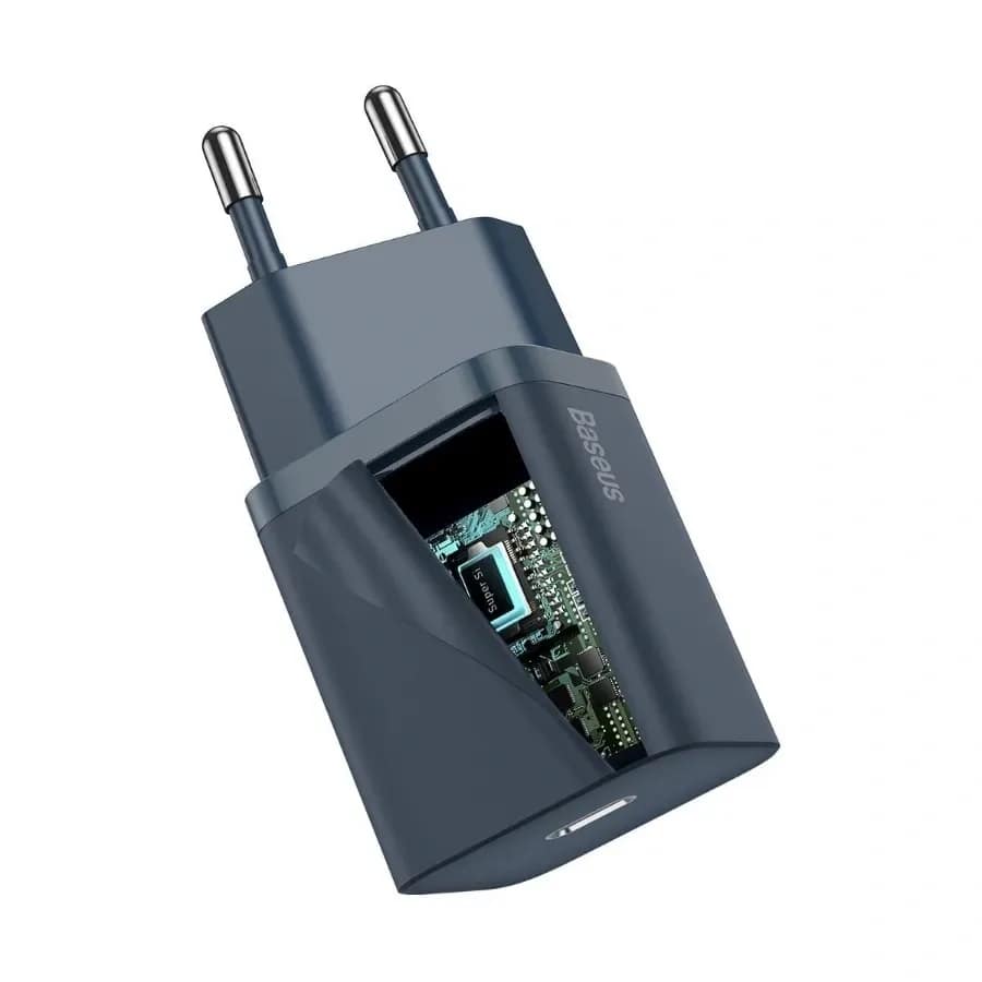 Сетевое зарядное устройство Baseus 20W USB-C TZCCSUP-B03 Blue, Midnight Blue — фото 5