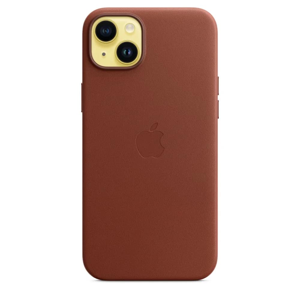 Кожаный чехол Apple MagSafe для iPhone 14 Umber, Brown — фото 6