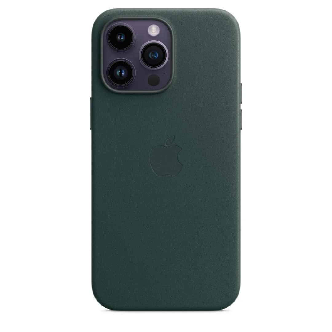 Кожаный чехол Telesin MagSafe для iPhone 14 Pro Forest, Green — фото 4