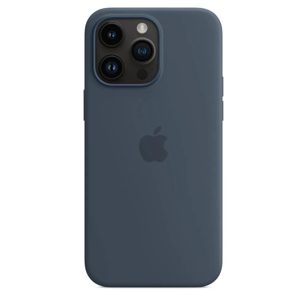 Силиконовый чехол Apple MagSafe для iPhone 14 Pro Storm Blue, Midnight Blue — фото 2