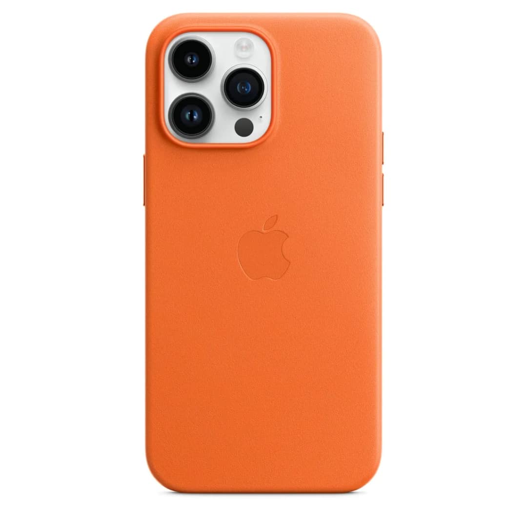 Кожаный чехол Apple MagSafe для iPhone 14 Pro Max, Orange — фото 2