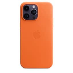 Кожаный чехол Apple MagSafe для iPhone 14 Pro Max, Orange — фото 4