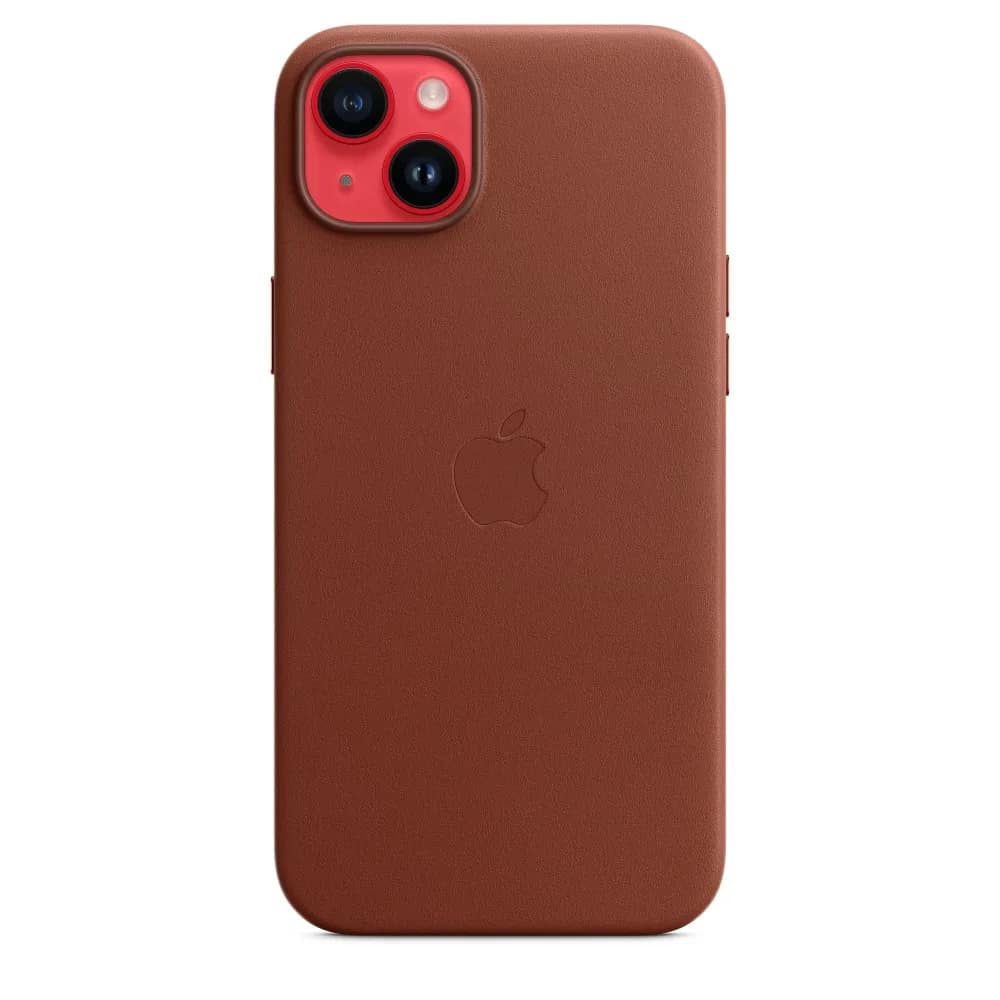 Кожаный чехол Apple для iPhone 14 Plus Umber, Brown — фото 4