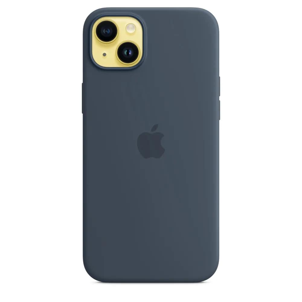 Силиконовый чехол Apple для iPhone 14 Plus Storm Blue, Midnight Blue — фото 2
