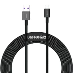 Кабель Baseus USB-A USB-C 66w 1m CATYS-01 Black, Черный — фото 1