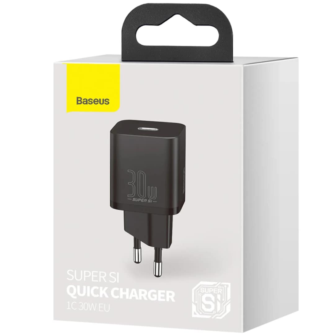 Сетевое зарядное устройство Baseus 30W USB-C CСSUP-J01, Black — фото 4