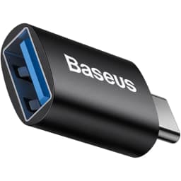 Переходник Baseus USB-C USB-A ZJJQ000001 Black, Черный — фото 1