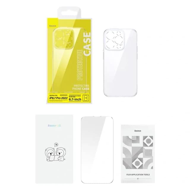 Чехол пластиковый Baseus для iPhone 14 Pro Max Protective Case 2 in1 Crystal Series, Прозрачный