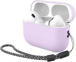 Силиконовый чехол Deppa для AirPods PRO2 с ремешком, Purple — фото 1