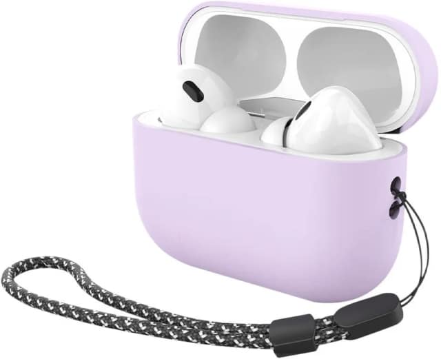 Силиконовый чехол Deppa для AirPods PRO2 с ремешком, Purple