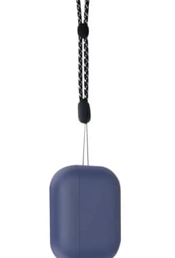 Силиконовый чехол Deppa для AirPods PRO2 с ремешком, Blue — фото 2