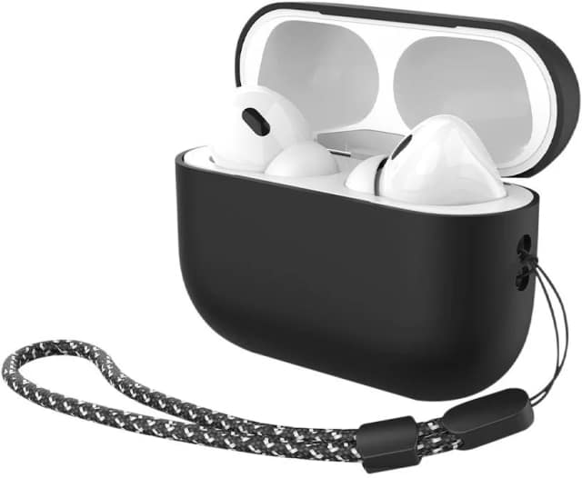 Силиконовый чехол Deppa для AirPods PRO2 с ремешком, Black