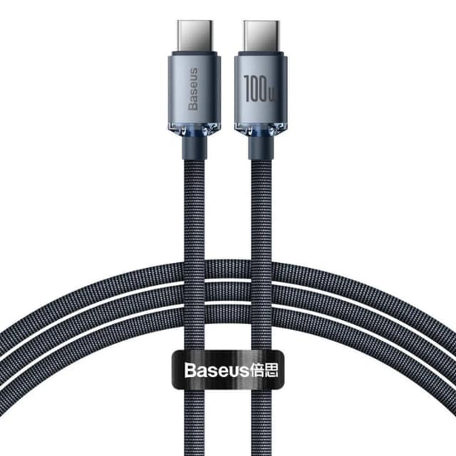 Кабель Baseus USB-C USB-C 100W 2m CAJY000701 Blue, Синий
