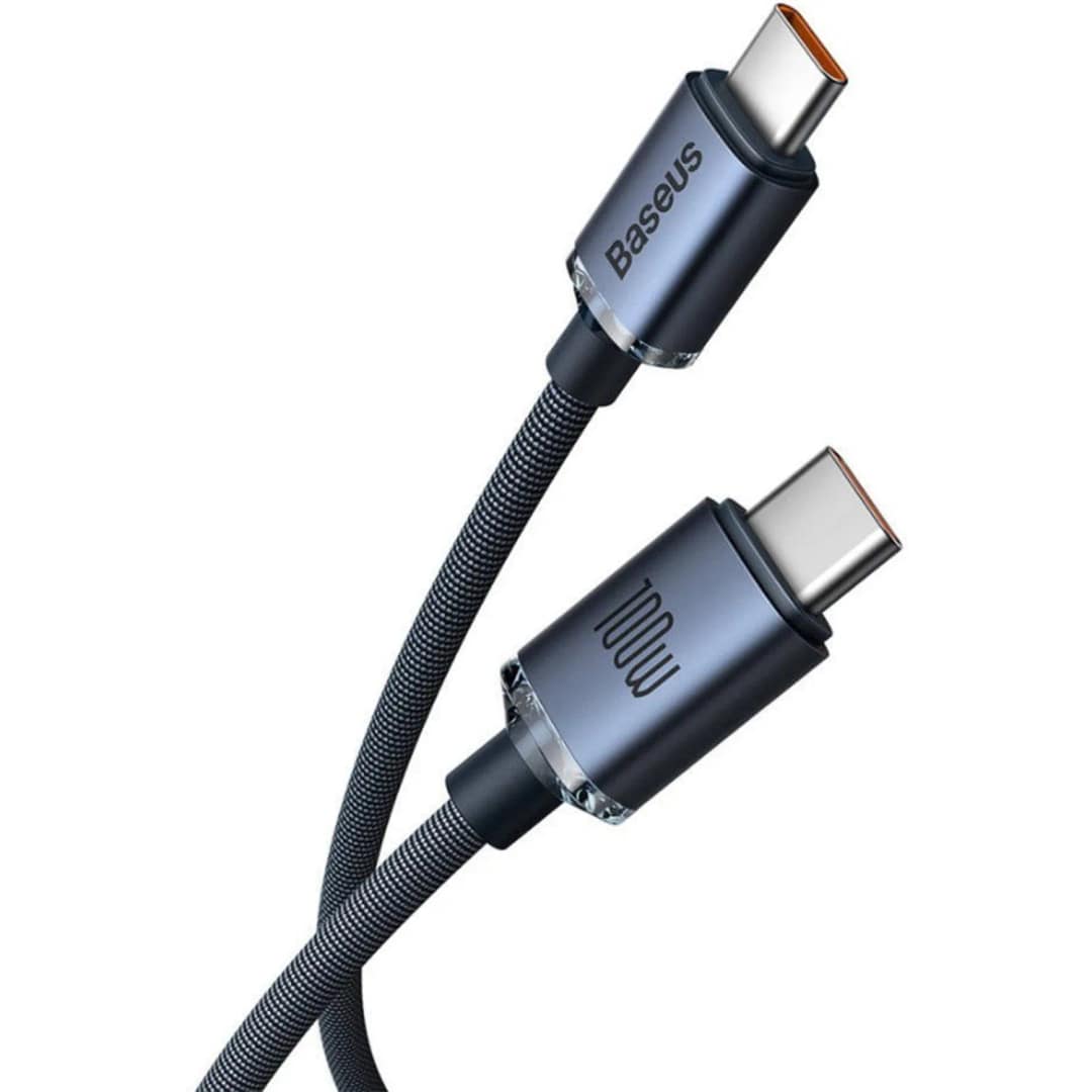 Кабель Baseus USB-C USB-C 100W 2m CAJY000701 Blue, Синий — фото 2