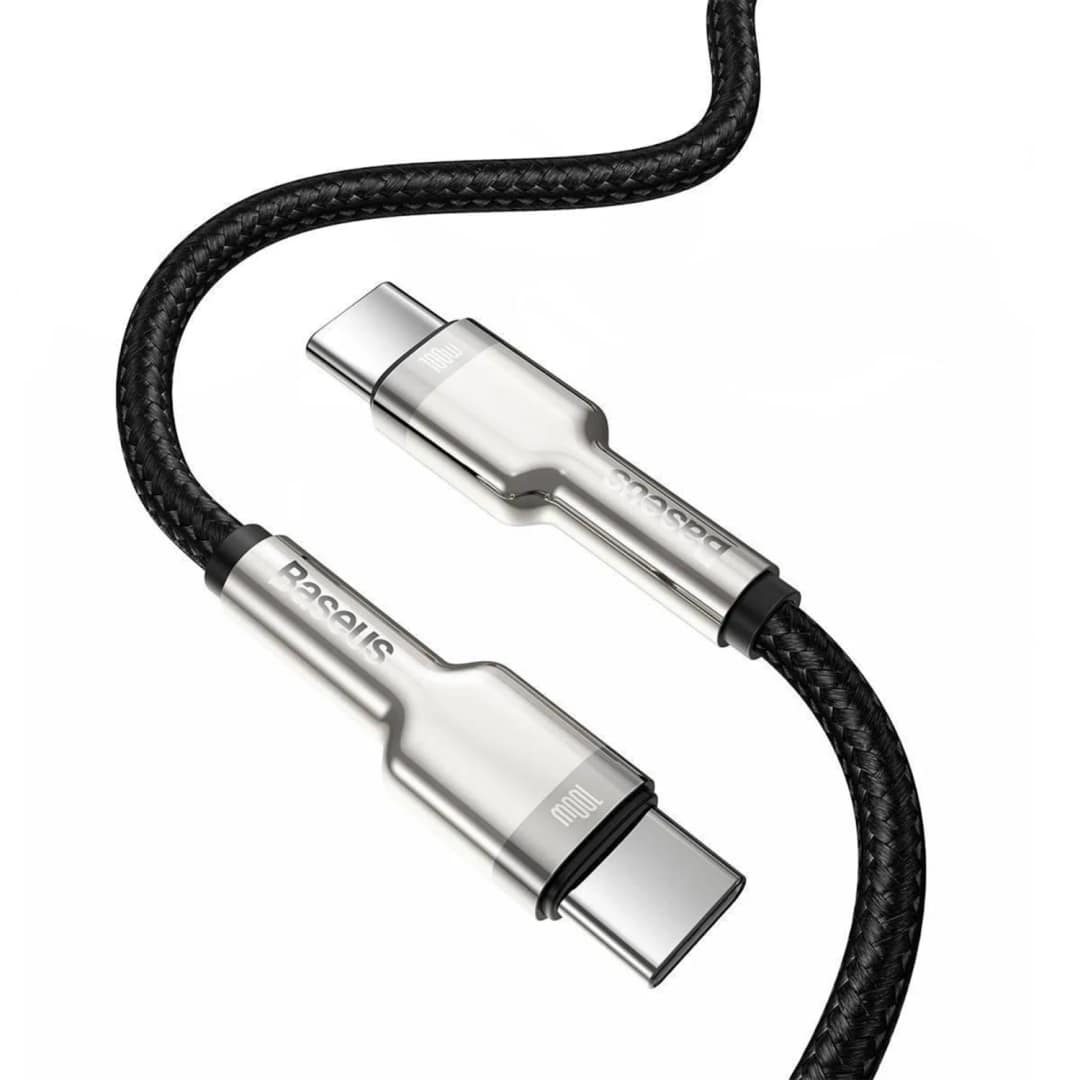 Кабель Baseus USB-C USB-C 100W 1m CATJK-C01 Black, Черный — фото 2