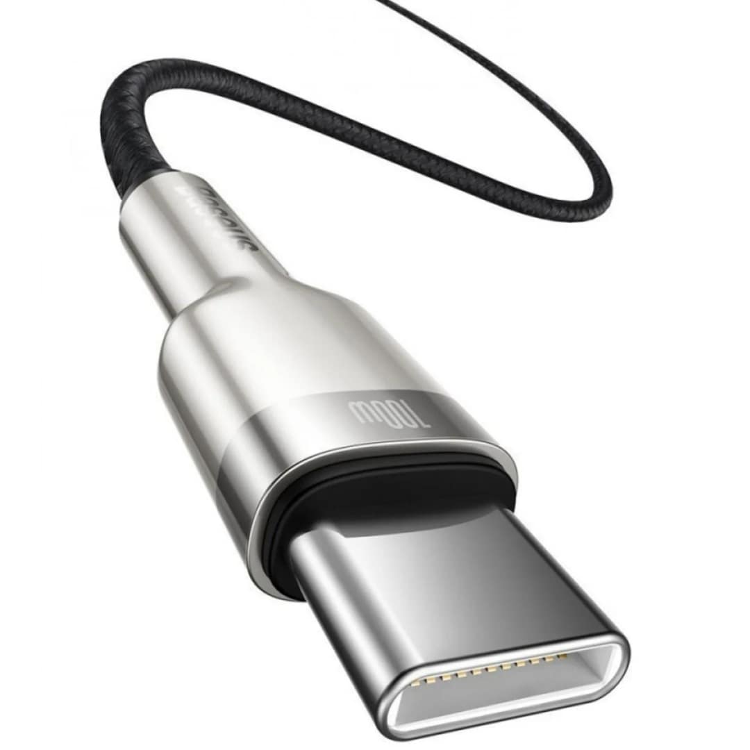 Кабель Baseus USB-C USB-C 100W 1m CATJK-C01 Black, Черный — фото 3