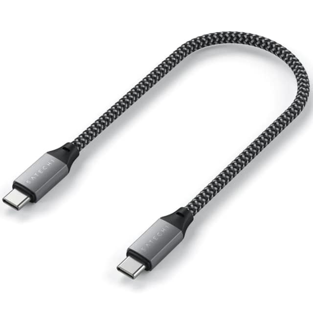 Кабель Satechi USB-C USB-C 0 25m ST-TCC10M Space Grey, Серый