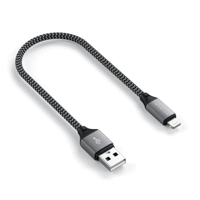 Кабель Satechi USB-A Lightning 0 25m ST-TAL10M Space Grey, Серый