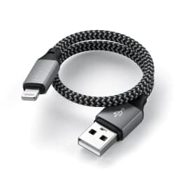 Кабель Satechi USB-A Lightning 0 25m ST-TAL10M Space Grey, Серый — фото 2