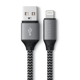Кабель Satechi USB-A Lightning 0 25m ST-TAL10M Space Grey, Серый — фото 4