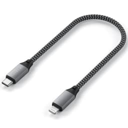 Кабель Satechi USB-C Lightning 0 25m ST-TCL10M Space Grey, Серый — фото 1