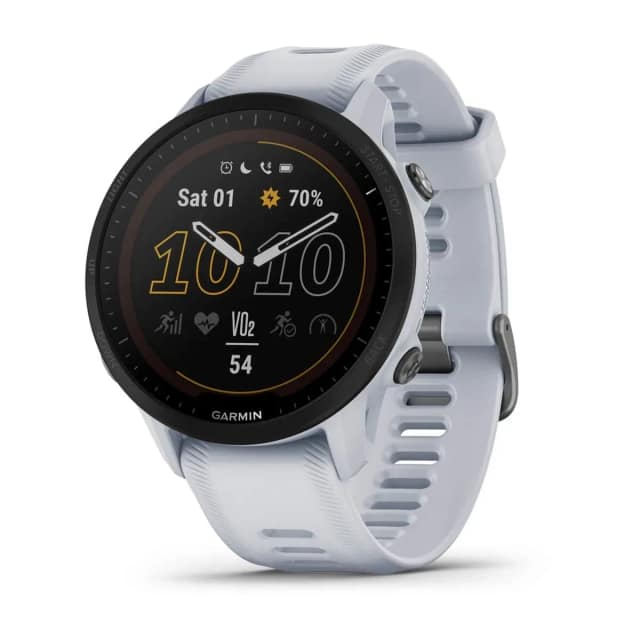 Умные часы Garmin Forerunner 955 Solar - stone, White
