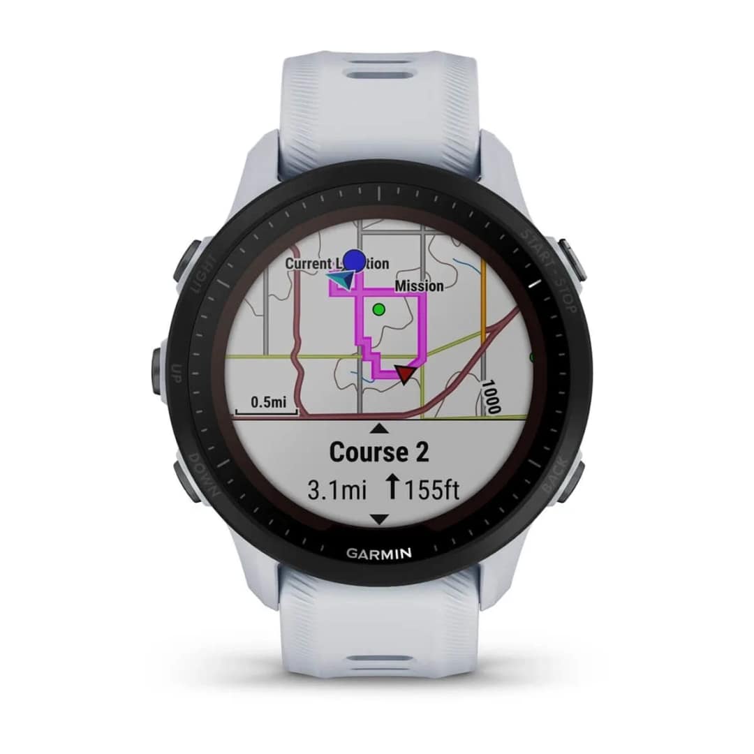 Умные часы Garmin Forerunner 955 Solar - stone, White — фото 5