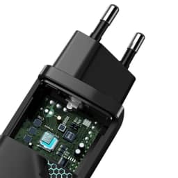 Сетевое зарядное устройство Baseus 65W USB-A USB-C CCGAN2L-B01, Black — фото 5