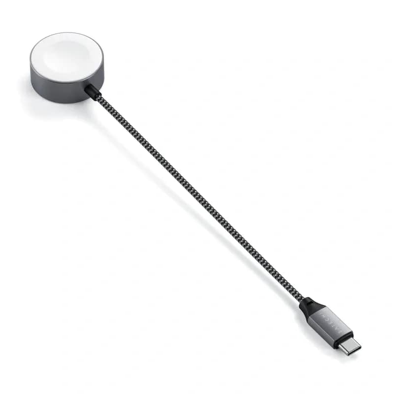 Беспроводное зарядное устройство Satechi USB-C Apple Watch ST-TCAW7CM, Gray — фото 2
