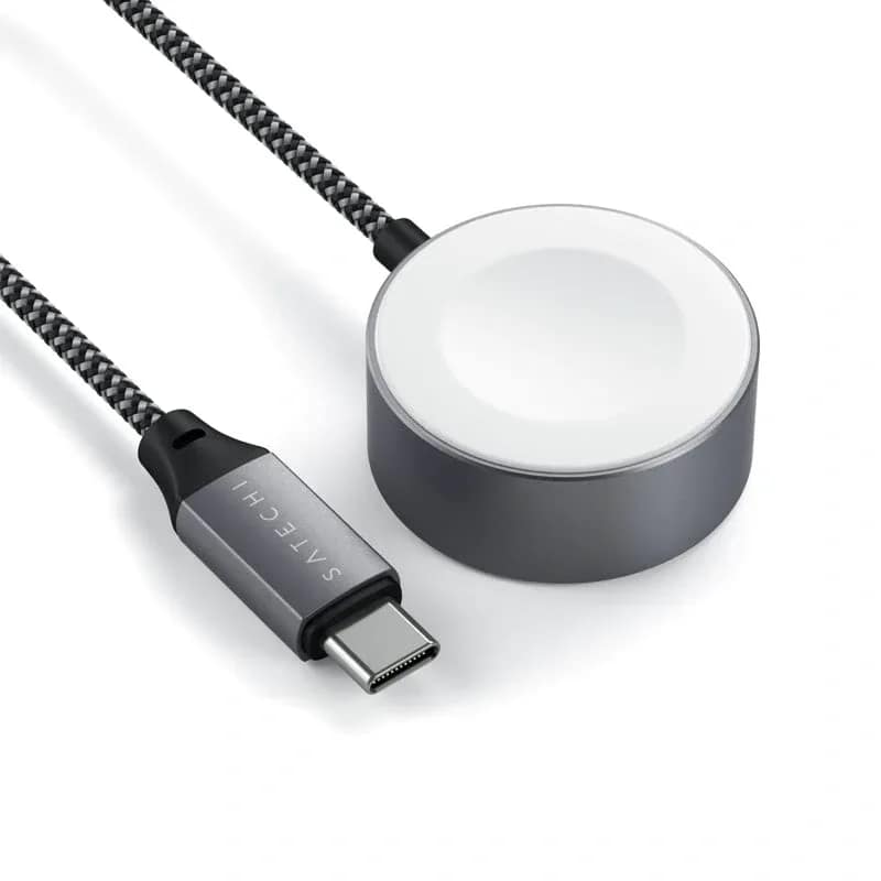 Беспроводное зарядное устройство Satechi USB-C Apple Watch ST-TCAW7CM, Gray — фото 3