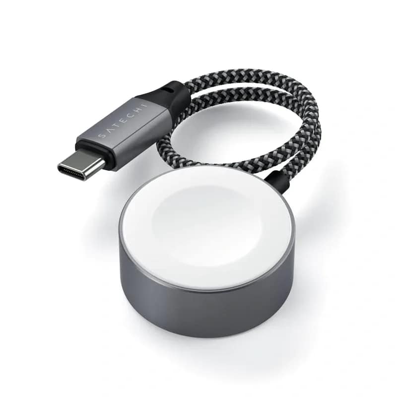 Беспроводное зарядное устройство Satechi USB-C Apple Watch ST-TCAW7CM, Gray — фото 4