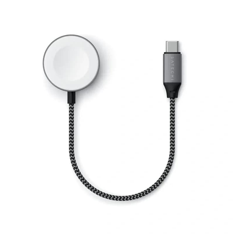 Беспроводное зарядное устройство Satechi USB-C Apple Watch ST-TCAW7CM, Gray — фото 5