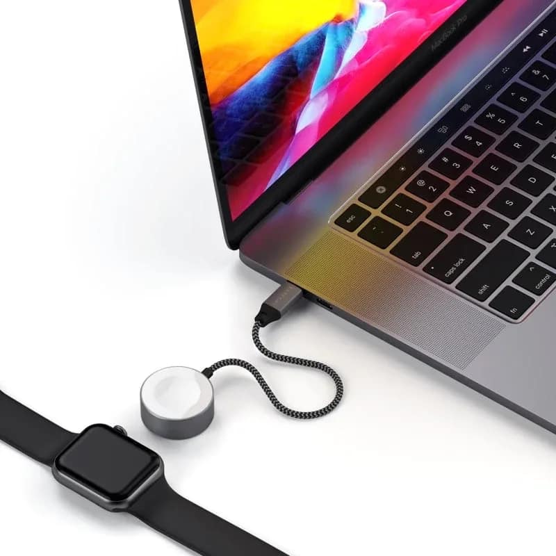 Беспроводное зарядное устройство Satechi USB-C Apple Watch ST-TCAW7CM, Gray — фото 6