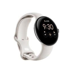 Смарт-часы Google Pixel Watch Polished Silver case Chalk Active band, White — фото 1