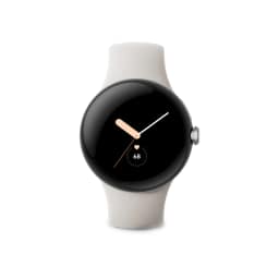 Смарт-часы Google Pixel Watch Polished Silver case Chalk Active band, White — фото 2