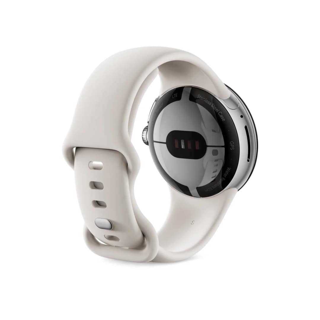 Смарт-часы Google Pixel Watch Polished Silver case Chalk Active band, White — фото 3