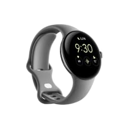 Смарт-часы Google Pixel Watch Polished Silver case Charcoal Active band, Grey — фото 1