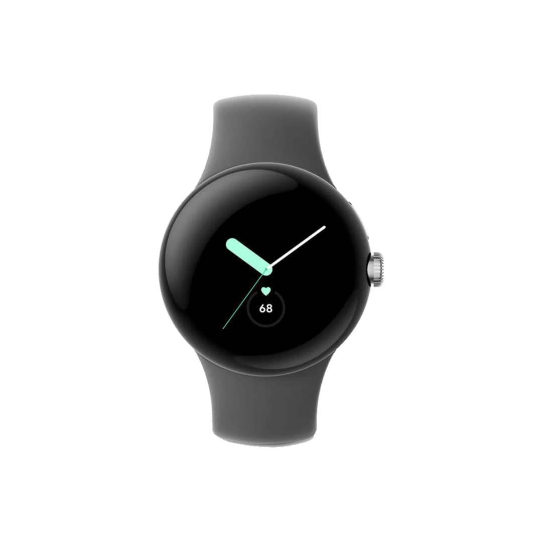 Смарт-часы Google Pixel Watch Polished Silver case Charcoal Active band, Grey — фото 2