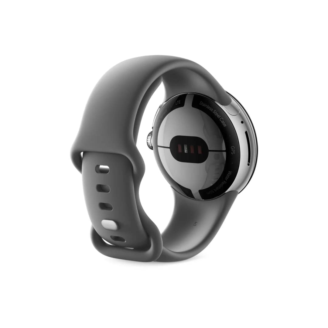 Смарт-часы Google Pixel Watch Polished Silver case Charcoal Active band, Grey — фото 3