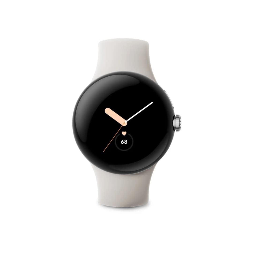 Смарт-часы Google Pixel Watch LTE Polished Silver case Chalk Active band, White — фото 2